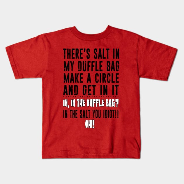 In the duffle bag? Ghostfacers Kids T-Shirt by kurticide